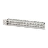 Keystone 19 inch module frame 1.5RU 48 port stainless steel unequipped