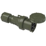 CEE-connector 63A 5p 6h IP67  bronze green TWIST