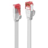 3m Cat.6 U/FTP Flat Network Cable, White RJ45, M/M, 250MHz, copper, 32AWG