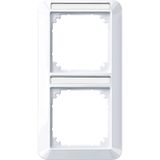 1-M frame, 2-fold with label holder, vertical installation, active white glossy