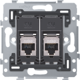 2 RJ45 connections STP Cat. 5E, PoE++ ready, flat model, incl. base 71