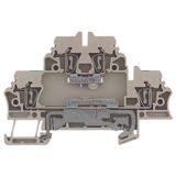 Multi-tier modular terminal, Tension-clamp connection, 2.5 mm², 500 V,