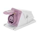 90° ANGLED SURFACE-MOUNTING SOCKET-OUTLET - IP44 - 2P 32A 20-25V 50-60HZ - VIOLET - n.r. - SCREW WIRING