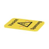 Terminal cover, PVC, yellow, Height: 20 mm, Width: 24.1 mm, Depth: 1 m