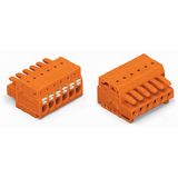 1-conductor female connector push-button Push-in CAGE CLAMP® orange