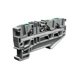 Push-in terminal block 6mm2 1+2, 1-level, grey color