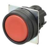 Pushbutton A22NZ 22 dia., bezel plastic, flat, momentary, cap color op