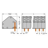 806-112 2-conductor female connector; 1.5 mm²; Pin spacing 5 mm