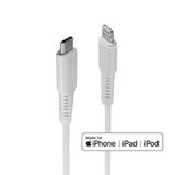 2m USB Type C to Lightning Cable, White USB Type C Male to Lightning Male