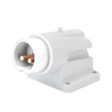 90° ANGLED SURFACE MOUNTING INLET - IP44 - 2P 32A 40-50V 50-60HZ - WHITE - 12H - SCREW WIRING