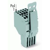 2-conductor female connector Push-in CAGE CLAMP® 1.5 mm² gray