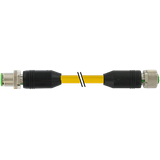 M12 male 0° / M12 female 0° A-cod. shielded PUR 5x0.34 ye 1.8m