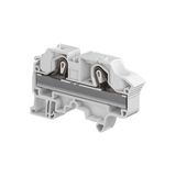 MODULAR TERMINAL BLOCKS, FEED-THROUGH, PI-SPRING TERMINAL BLOCK, GRAY, PRODUCT SPACING .472 IN [12 MM], 2 POSITION, DIN RAIL