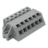 1-conductor female connector, angled CAGE CLAMP® 2.5 mm² gray