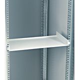 19" shelf fixed, front 2U RAL9005 black