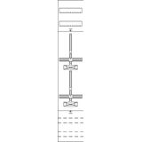 1ZF51 Meter panel, 1350 mm x 250 mm (HxW), Number of Rows: 0, Panel Width: 1