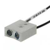 Fiber optic sensor head, limited reflective, transparent object detect