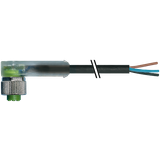 M12 female 90° A-cod. with cable LED PUR 4x0.34 bk UL/CSA+drag ch. 2m