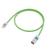 Signal cable pre-assembled type: 6FX8002-2DC40 DRIVE-CLiQ with 24 V M17 female 6FX8002-2DC40-1AK5