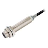 Proximity sensor, inductive, nickel-brass, long body, M12, shielded, 2 E2EN1010G