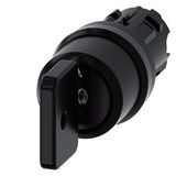 3SU1000-4HN21-0AA0-Z X90 Key-operated switch O.M.R, 22 mm, round, plastic, lock number 73034, black, with 2 keys, 3 switch positions I-O