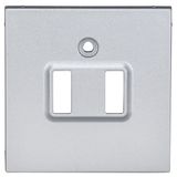 USB charger socket cover, silver