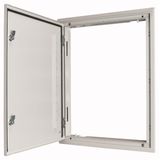 3-component flush-mounting door frame with door, open air, rotary lever, IP43, HxW=1760x1200mm