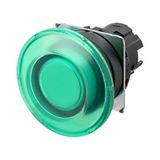 Pushbutton A22NZ Ã˜22, bezel plastic, MUSHROOM, MOMENTARY, CAP COLOR Transparent GREEN, A2270068B