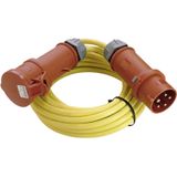 'CEE-cable extension for construction site 16A / 11 Kw 25m AT-N07V3V3-F 5G1,5 yellow'