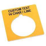 Allen-Bradley 800T-X679E Legend Plate, 30 mm Push-Button, Yellow, Custom