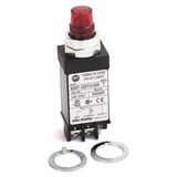 Allen-Bradley, 800T-QSTH13A, 800T Small Pilot Light, Amber, Full Voltage, Push-to-Test, 130V AC/DC