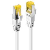 30m RJ45 S/FTP LSZH Network Cable, White Cat.6A Plug, Cat.7 raw cable