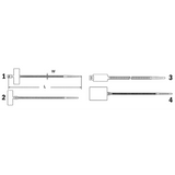 Cable tie with label 110x2.5 mm 25x8 mm