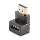 HDMI Female to HDMI Male 90 Degree Right Angle Adapter - Down 90° adapter with Male to Female connections