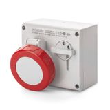 INTERLOCKED SOCKET 3P+E IP67 16A 3h