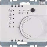 Thermostat with push-button interface, Arsys, polar white glossy