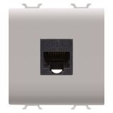 RJ45 SOCKET - CATEGORY 5e - UTP - 2 MODULES - NATURAL SATIN BEIGE - CHORUSMART