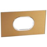 Arteor™ - Plate - British std - round - 3 modules - gold brass