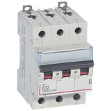 DX³6000 10kA high inlet and low outlet screw circuit breaker 3P 400V~ - 32A - curve B - 3 modules