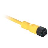 Allen-Bradley, 889D-F5AC-30, DC Micro (M12), Female, Straight, 5-Pin, PVC Cable, Yellow, Unshielded, IEC Color Coded, No Connector, 30 meter (98.4 feet)