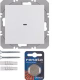 KNX radio wall-transm. 1gang flat quickl., S.1/B.3/B.7, p.white, matt,