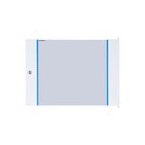 Glas door for wallmounting encl. S-RACK  9U, W=600, RAL7035