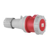 CEE connector, IP67, 63A, 4-pole, 230V, 9h, blue