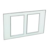 Arteor™ - 2 gang plate for connected BS13 socket - Mirror White