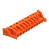 THT female header angled Pin spacing 5.08 mm orange