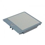 Floor box 3 compartments - Grey cover RAL 7031 with rigid cable exits, Legrand