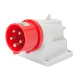 90° ANGLED SURFACE MOUNTING INLET - IP44 - 3P+N+E 16A 380-415V 50/60HZ - RED - 6H - SCREW WIRING