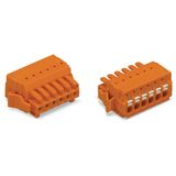 1-conductor female connector push-button Push-in CAGE CLAMP® orange