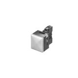 26X26MM PLASTIC SQUARE COMPLETE UNIT COMBINATION: INDICATOR LIGHT WITH SMOOTH LENSE ILLUMINATED WITH LAMP  3SB3312-6AA40