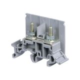 RING LUG TERMINAL BLOCK, FEED THROUGH, BEIGE, 2 STUD TERMINAL BLOCK, 13X51.5X33M